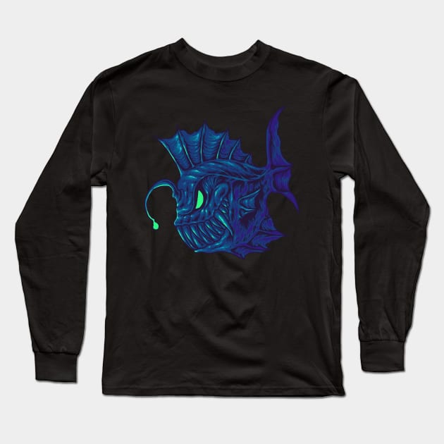 Angler Fish Long Sleeve T-Shirt by Buy Custom Things